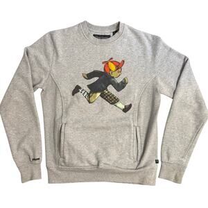Play Cloths Sweatshirt Running Jack Crewneck Pullover Our Gang Gray Unisex Small